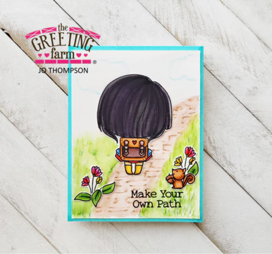 The Greeting Farm Explore Anya Front and Back Clear Stamps tgf654 Brunette Path | color-code:ALT04