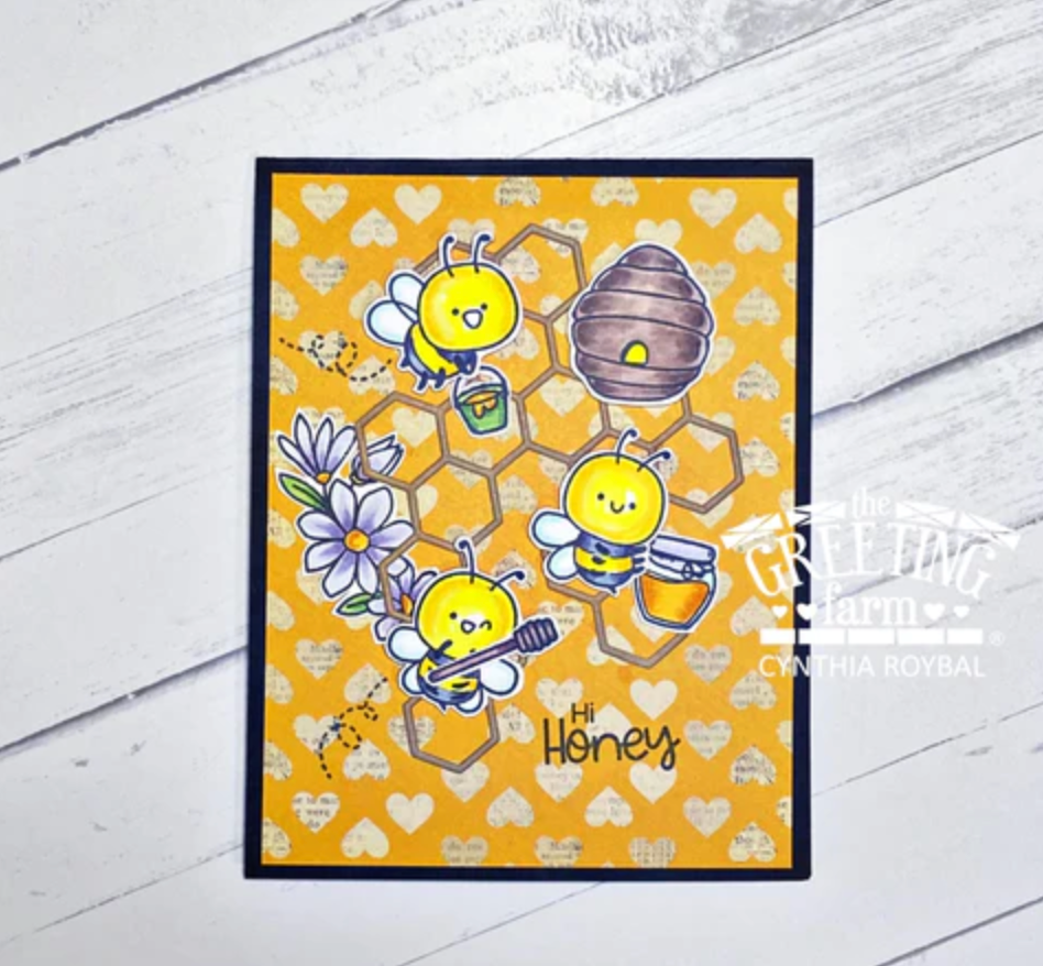 The Greeting Farm What's Buzzin? Clear Stamps tgf656 Honeycomb | color-code:ALT02
