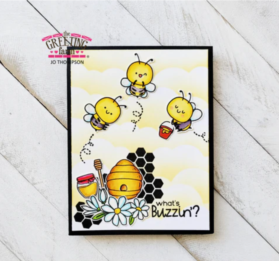 The Greeting Farm What's Buzzin? Clear Stamps tgf656 What's Buzzin | color-code:ALT04