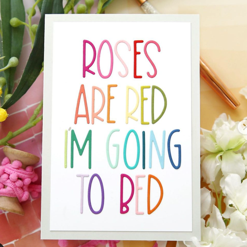 Alex Syberia Designs Foxtrot Alphabet Die Set asdd62 Roses are red