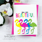 SimSimon Says Stamp FLAMINGO Wafer Die sssd111858 Heather Hoffman You Are Beautiful Flamboyance Card