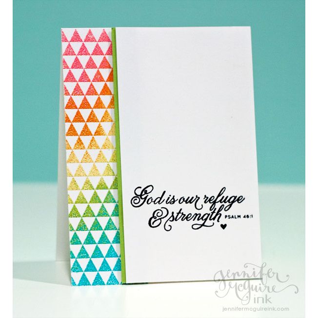 Simon Says Clear Stamps Blessed SSS101370 God is Our Refuge & Strength Card Jennifer McGuire