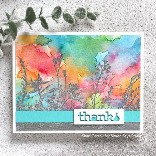 Simon Says Stamp! Simon Says Clear Stamps WILDFLOWERS sss201998 Thanks Card Shari Carroll