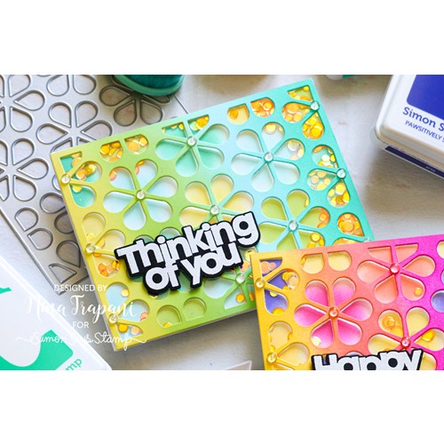 Simon Says Stamp! Simon Says Stamp FAB FLORAL PLATE Wafer Die s808 Thinking of You Card Nina-Marie Trapani