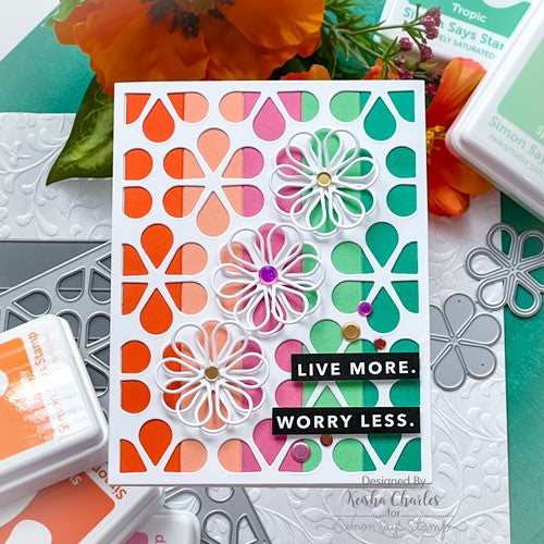 Simon Says Stamp! Simon Says Stamp FAB FLORAL PLATE Wafer Die s808  Worry Less Card Keisha Charles | color-code:ALT7