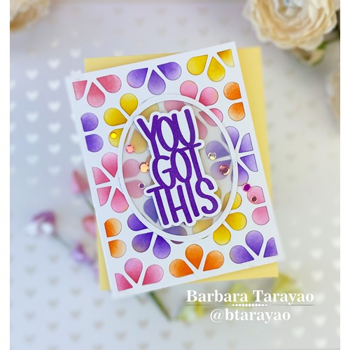 Simon Says Stamp! Simon Says Stamp FAB FLORAL PLATE Wafer Die s808 You Got This Card Barbara Tarayao