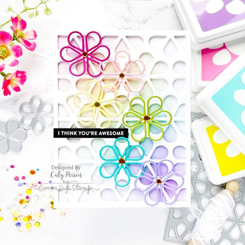 Simon Says Stamp! Simon Says Stamp FAB FLORAL PLATE Wafer Die s808 You're Awesome Card Caly Person | color-code:ALT6