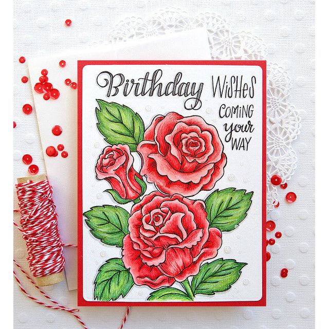 Simon Says Stamp! Simon Says Stamp Suzy's FLOWER SENTIMENTS Watercolor Prints szwcfs18 Birthday Card Suzy Plantamura