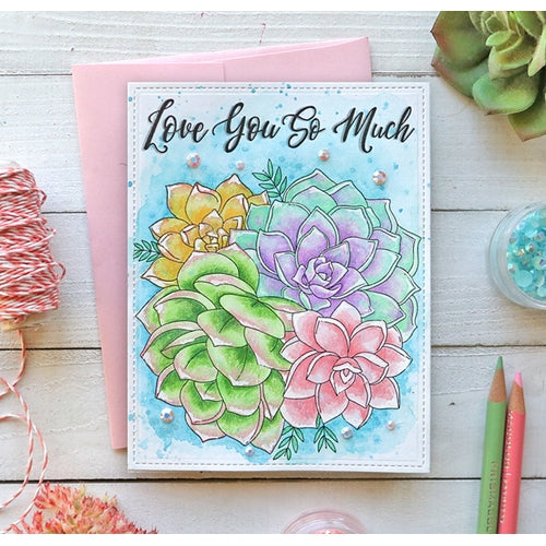 Simon Says Stamp! Simon Says Stamp Suzy's SUCCULENTS Watercolor Prints szslt0719 Love You So Much Card Suzy Plantamura | color-code:ALT4.5