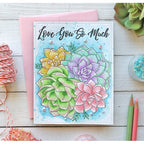 Simon Says Stamp! Simon Says Stamp Suzy's SUCCULENTS Watercolor Prints szslt0719 Love You So Much Card Suzy Plantamura | color-code:ALT4.5
