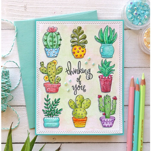 Simon Says Stamp! Simon Says Stamp Suzy's SUCCULENTS Watercolor Prints szslt0719 Thinking of You Card | color-code:ALT2.5