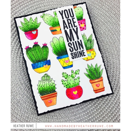 Simon Says Stamp! Simon Says Stamp Suzy's SUCCULENTS Watercolor Prints szslt0719 You are My Sunshine Card Heather Ruwe