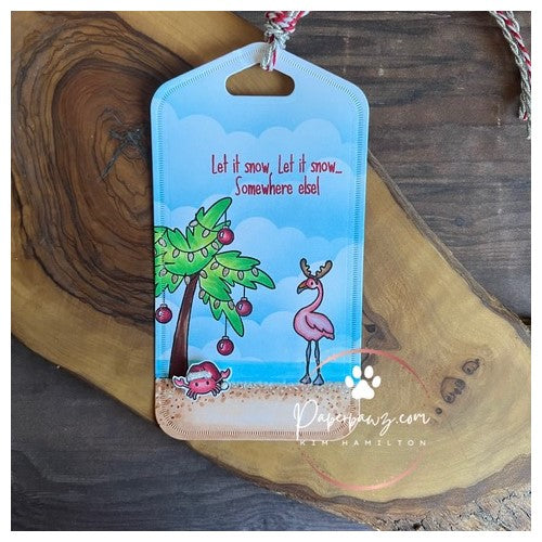 Simon Says Stamp! Simon Says Stamps and Dies WARM CHRISTMAS set584wc Holiday Sparkle Tropical Christmas Tag Kim Hamilton