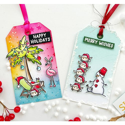 Simon Says Stamp! Simon Says Stamps and Dies WARM CHRISTMAS set584wc Holiday Sparkle Tropical Christmas Tags