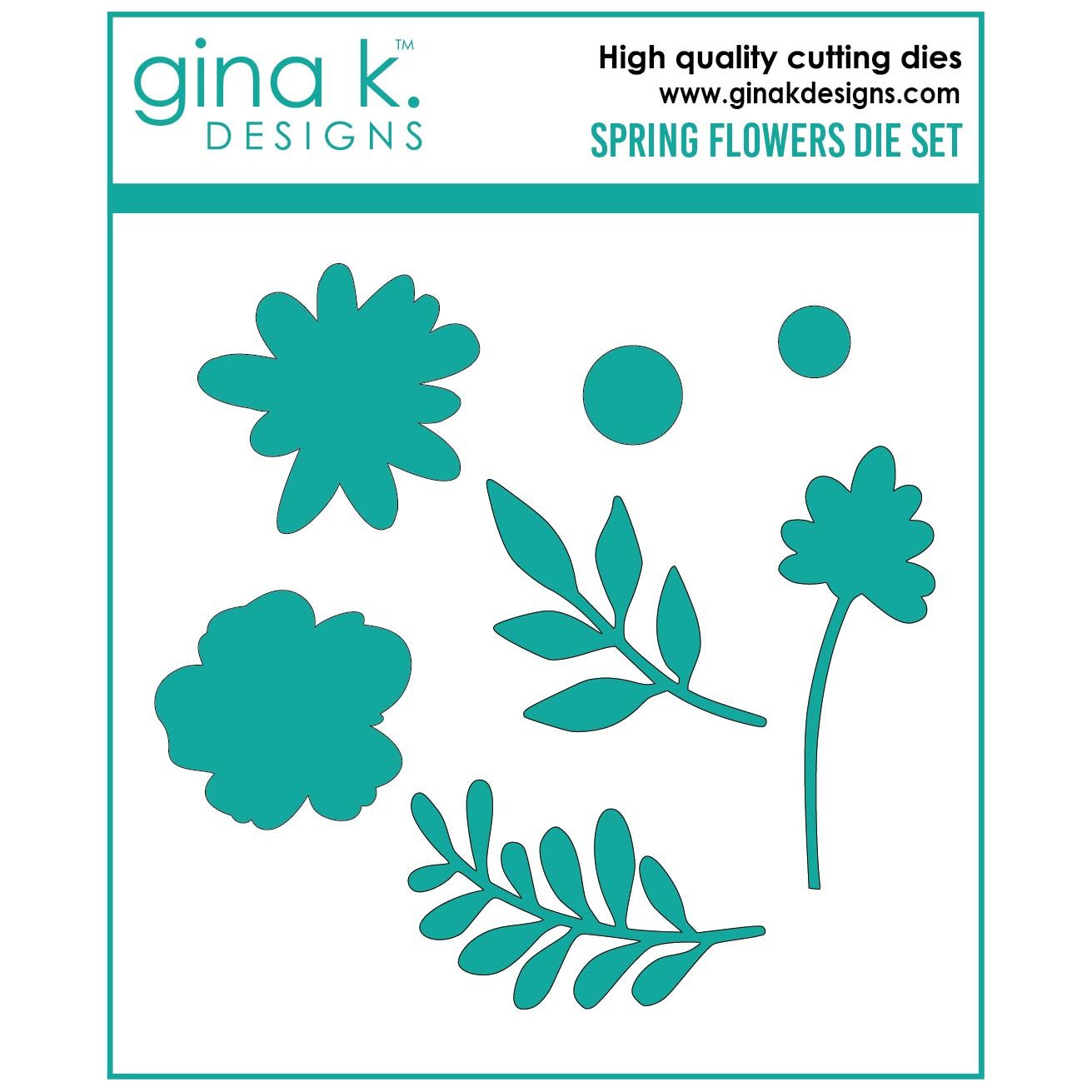 Gina K Designs Spring Flowers Dies die0307