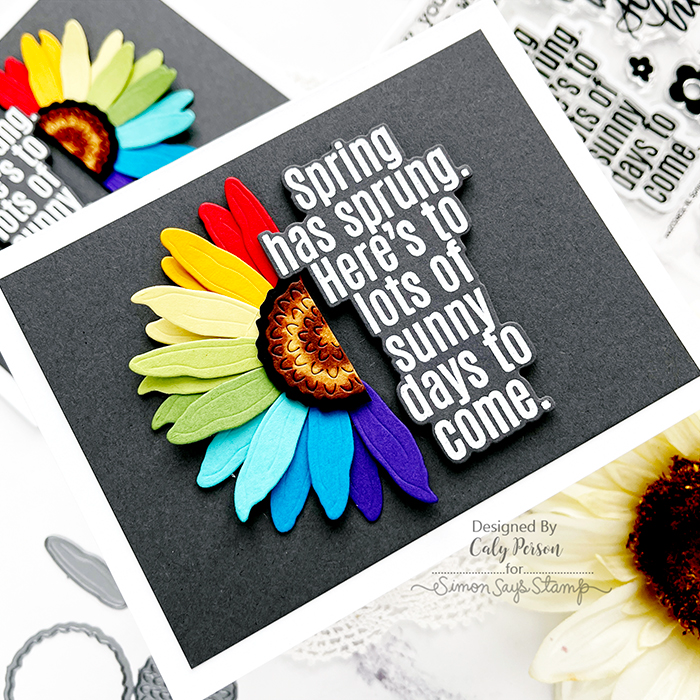 Simon Says Stamp SUNFLOWER PETALS Wafer Dies sssd112272 Spring Card | color-code:ALT01