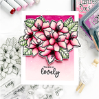 Tim Holtz Distress Oxide Ink Pad ABANDONED CORAL Ranger TDO55778 Floral You Are So Lovely Card | color-code:ALTM04