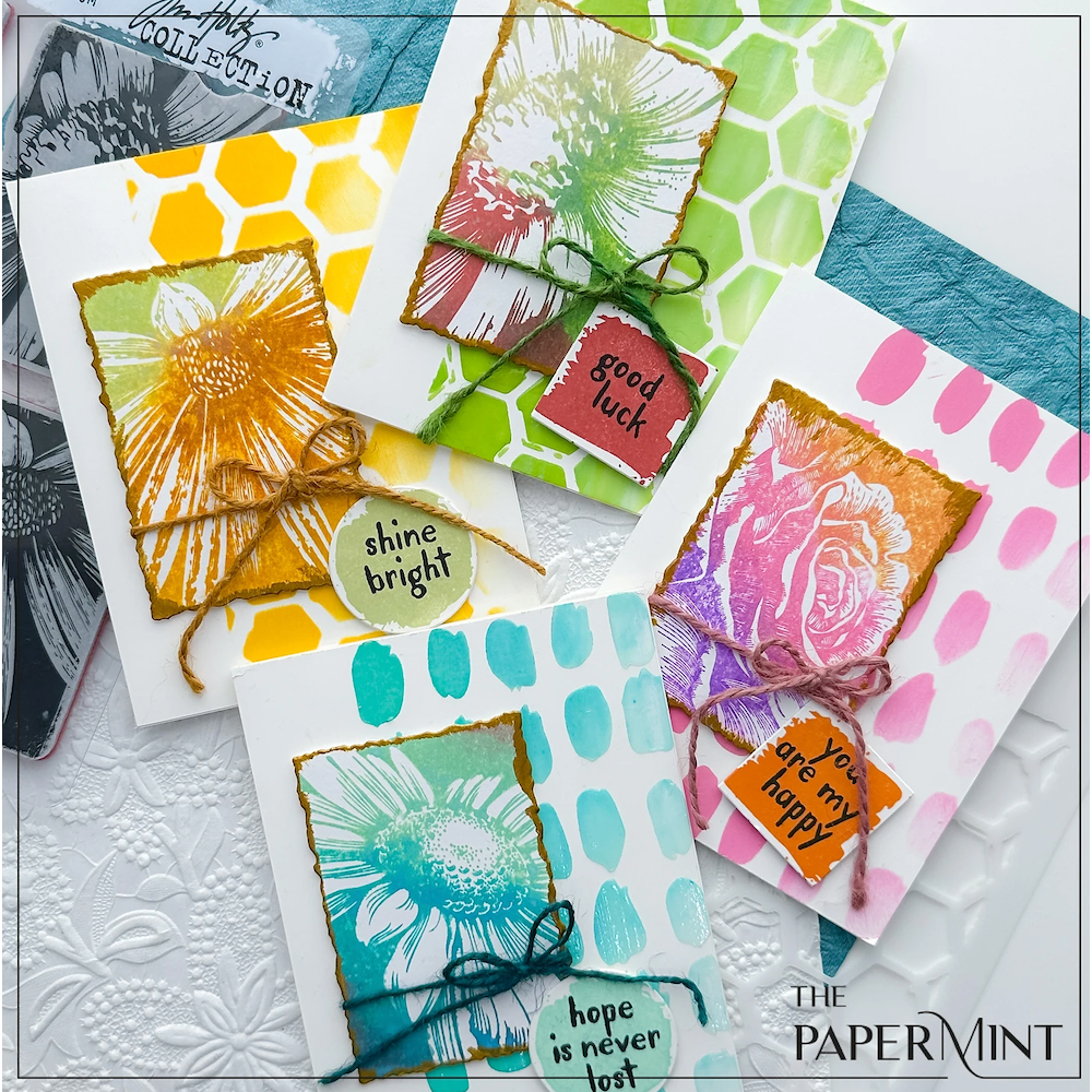 Tim Holtz Distress Oxide Ink Pad CANDIED APPLE Ranger TDO55860 Bold Botanicals Cards | color-code:ALTM96