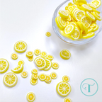 Trinity Stamps Lemonade Stand Embellishment Box tsb-263 clay lemon slices