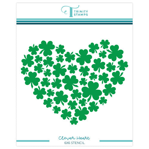 Trinity Stamps CLOVER HEART 6 x 6 Stencil tss-063