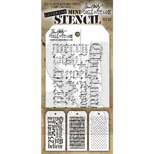 Tim Holtz MINI STENCIL SET 20 MST020
