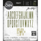 Tim Holtz Sizzix ALPHANUMERIC STRETCH UPPER Thinlits Dies 665206