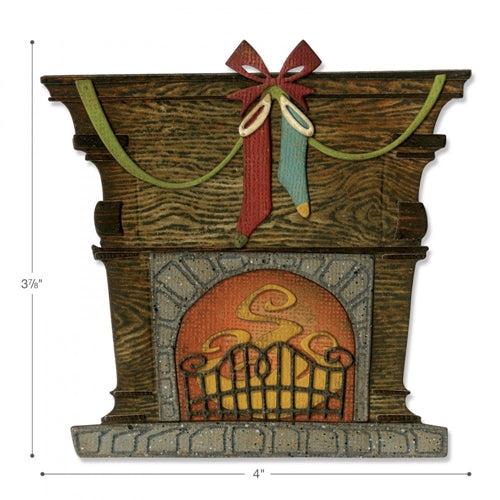 Tim Holtz Sizzix FIRESIDE Thinlits Dies 664193 dimensions