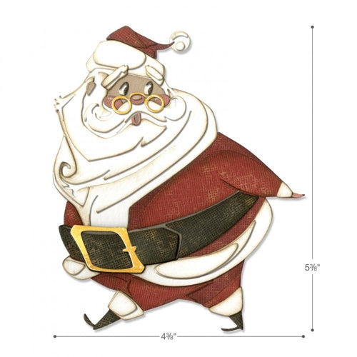 Tim Holtz Sizzix JOLLY ST. NICKS Colorize Thinlits Dies 664198 dimensions