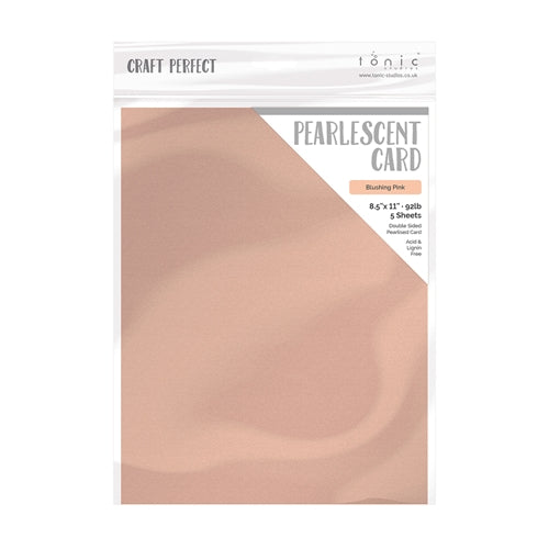 Tonic Blushing Pink 8.5 x 11 Pearlescent Cardstock 9533e