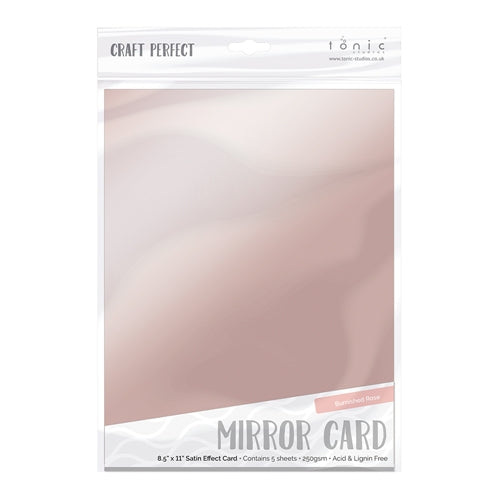 Tonic Burnished Rose 8.5 x 11 Mirror Card Satin Cardstock 9488E