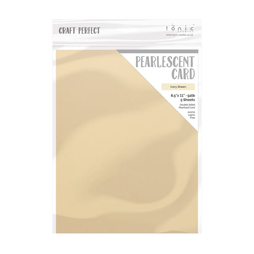 Tonic Ivory Sheen 8.5 x 11 Pearlescent Cardstock 9542e
