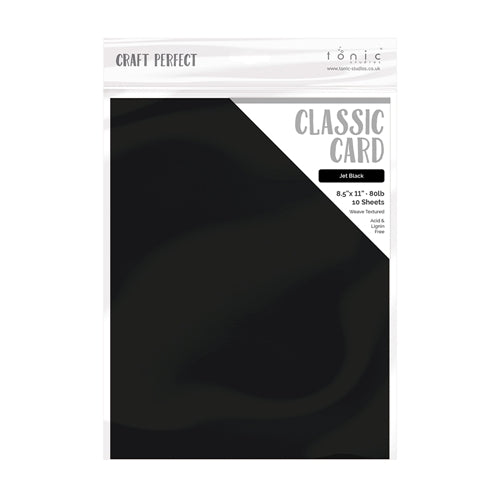 Tonic Jet Black Craft Perfect Classic Weave Textured Cardstock 9611e