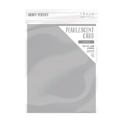 Tonic Luna Silver 8.5 x 11 Pearlescent Cardstock 9529e