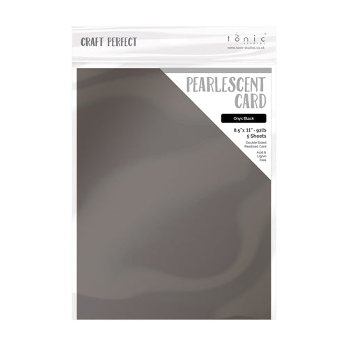Tonic Onyx Black 8.5 x 11 Pearlescent Cardstock 9528e
