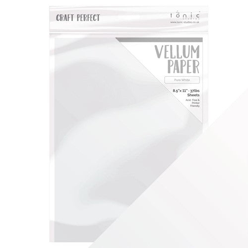 Tonic PURE WHITE 8.5 x 11 Craft Perfect Vellum 9936e