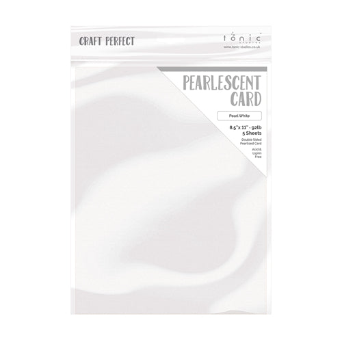 Tonic Pearl White 8.5 x 11 Pearlescent Cardstock 9527e