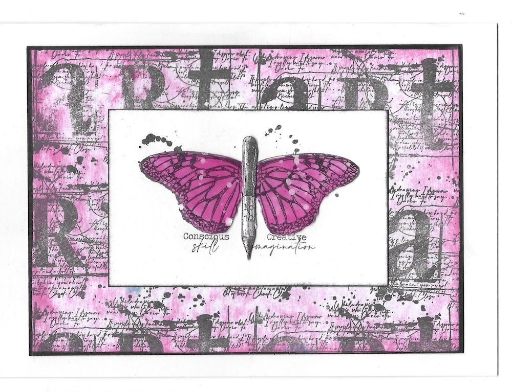 AALL & Create Artidextrous A7 Clear Stamp aall920 butterfly