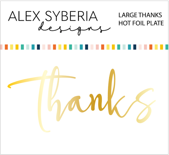 Alex Syberia Designs THANKS Hot Foil Plate asdhf46