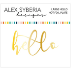 Alex Syberia Designs Large Hello Hot Foil Plate asdhf74