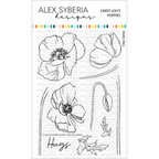 Alex Syberia Designs CINDY LOU'S POPPIES Clear Stamp Set asdsta4638