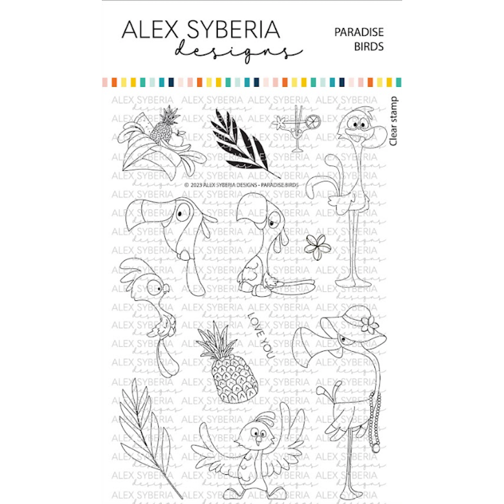 Alex Syberia Paradise Birds Clear Stamp Set Alex Syberia Paradise Birds Clear Stamp Set