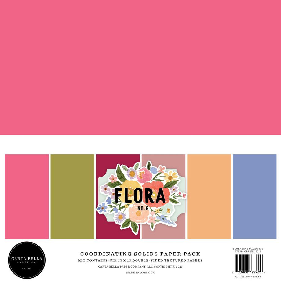 Carta Bella Flora No. 6 12 x 12 Solids Kit cbfrn316015 – Simon Says Stamp