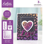 Crafter's Companion Love Hearts Stencil Set cc-sten-lovehea