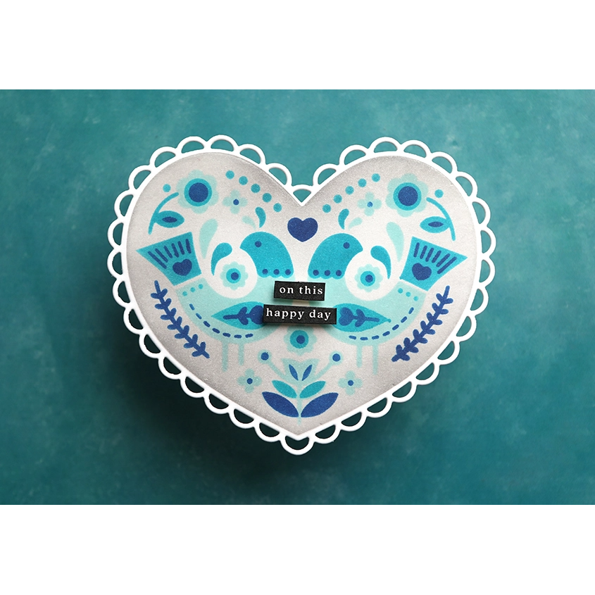 Simon Says Stamp HAPPY HELLO Wafer Dies sssd112616c Happy Hello Shaped Wedding Card | color-code:ALT02