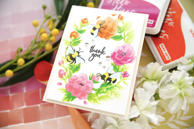 Hero Arts - Clear Photopolymer Stamps - Floral Journaling