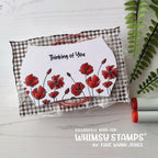 Whimsy Stamps Poppy Remembrance Clear Stamps CWSD206a Thinking of you