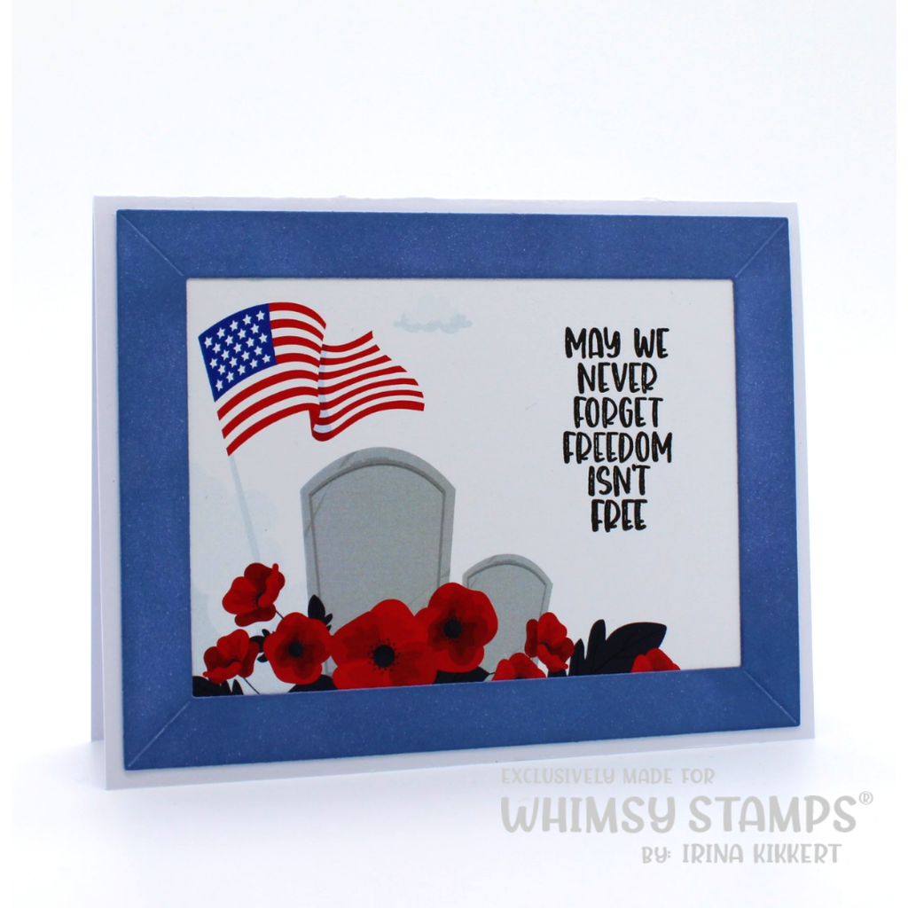 Whimsy Stamps Poppy Remembrance Clear Stamps CWSD206a Freedom