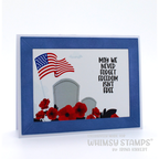 Whimsy Stamps Poppy Remembrance Clear Stamps CWSD206a Freedom
