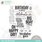 CZ Design Clear Stamps BIG OLD BIRTHDAY cz278c Be Creative