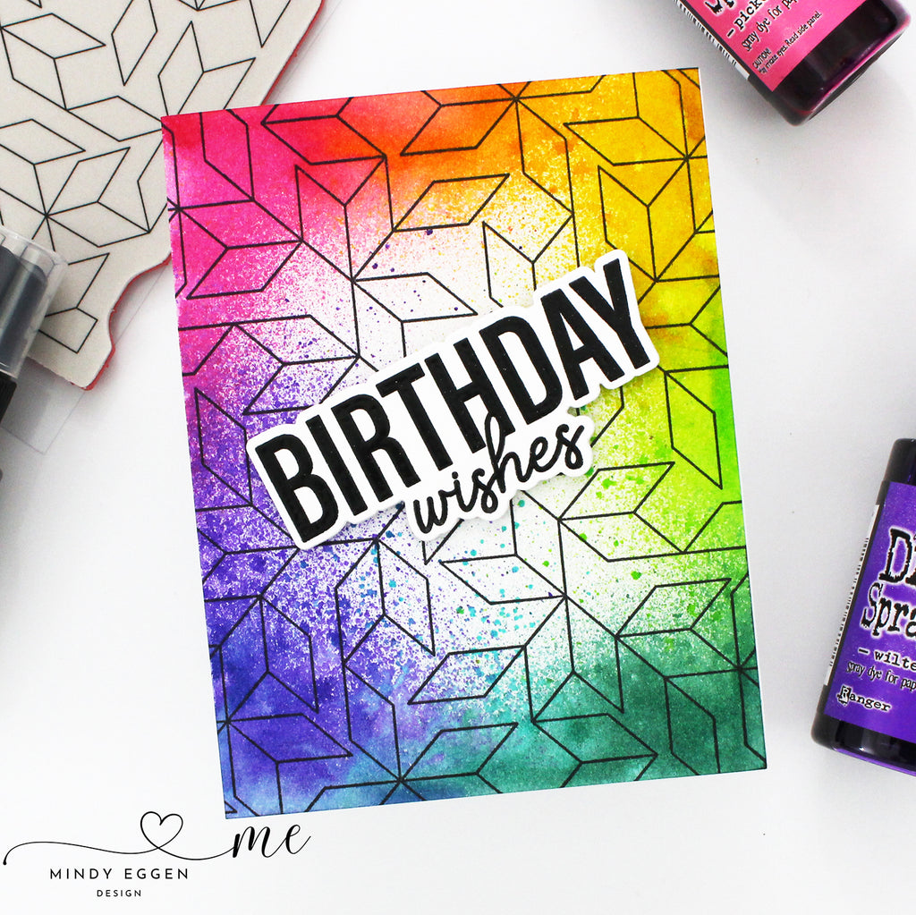 Spray Inked Birthday Background | color-code:ALT07